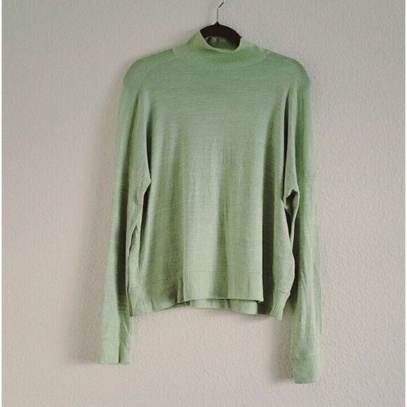 Rag & Bone Lime Green Knit Long Sleeve Mockneck Pullover Sweater Women Size S - Picture 8 of 8